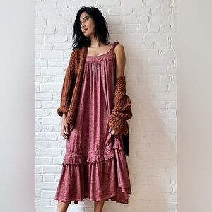 Saturday Sunday Anthropologie britt rose tiered sleeveless Maxi Dress